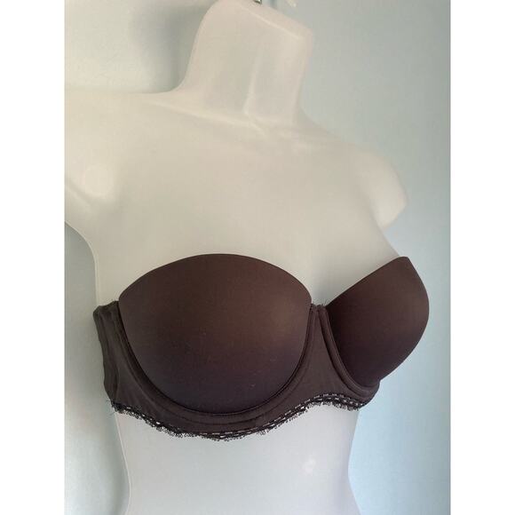 Calvin Klein Push Up Strapless Bra 34B Dark Gray - Picture 2 of 9